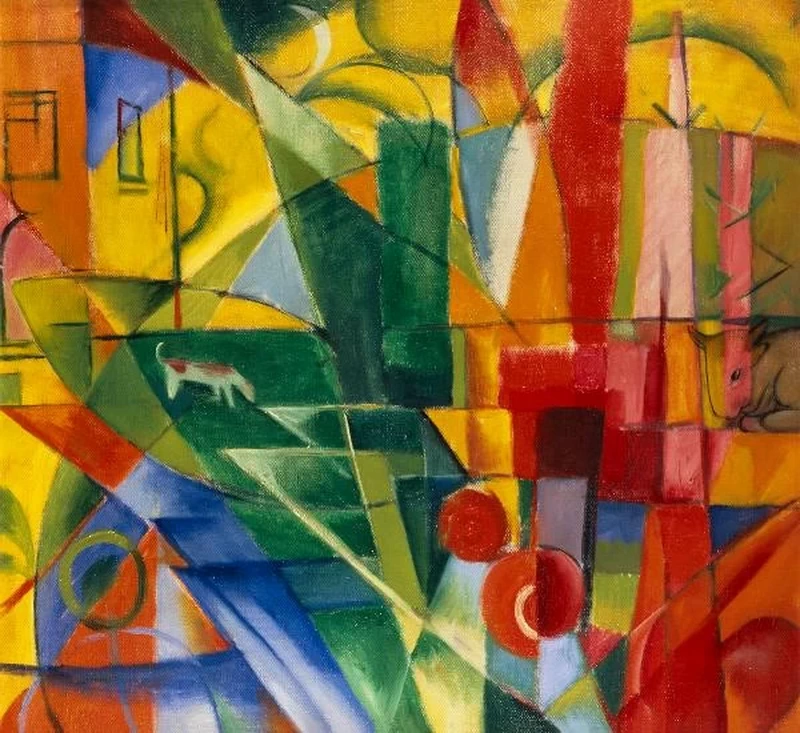 Paesaggio con casa, cane e bestiame, 1914 - Kunsthaus Zurigo